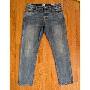 Flint and Tinder Jeans Mens 36x32 Blue Straight Fit Stretch Denim Medium Wash